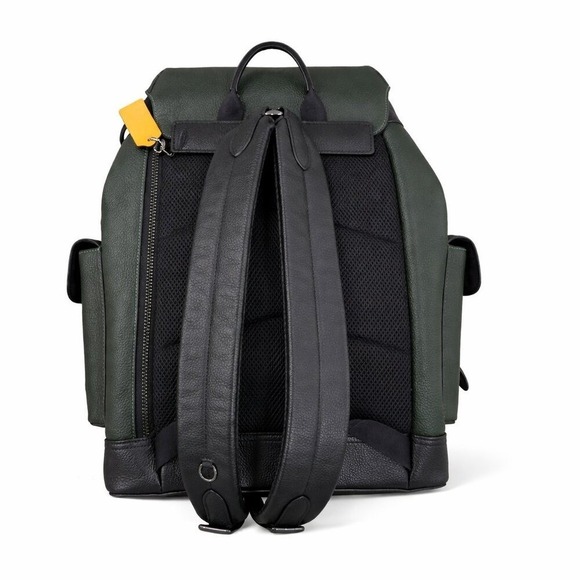 Coach CB903 Hudson Backpack With Varsity Stripe in Amazon Green/Denim Multi - Picture 6 of 7